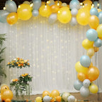 20×10ft White Tulle Backdrop Curtain with Lights String for Parties, Sheer Photo Backdrop Curtains for Wedding, alternate