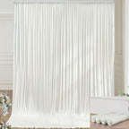 20×14ft Wrinkle Free Ivory Backdrop Curtain, Soft Silky Easy to Drape Cream Wedding Drapes for Backdrop, 4