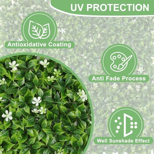 20"×20" Artificial Grass Wall Panels 12pcs Greenery Backdrop Wall Panel, alternate view 3