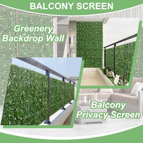 20"×20" Artificial Grass Wall Panels 6pcs Greenery Backdrop Wall Panel, alternate view 6
