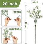 20 Babys Breath Artificial Flowers - White Faux Gypsophila Bouquets in White, alternate view 2