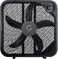 20" Box Fan, 3 Settings, Max Cooling Technology, Carry Handle, Black (G20BOX-BLK)