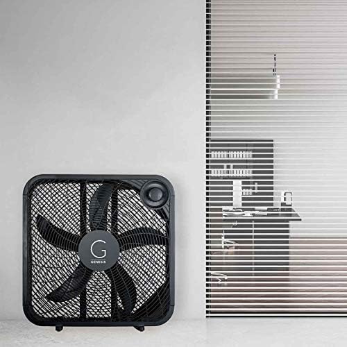 20" Box Fan, 3 Settings, Max Cooling Technology, Carry Handle, Black (G20BOX-BLK), alternate view 3