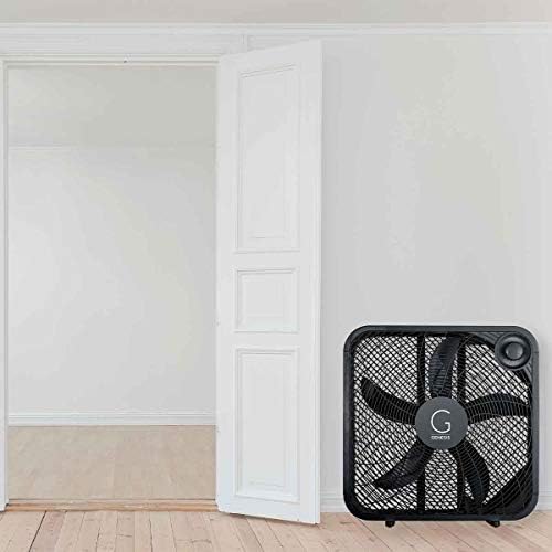 20" Box Fan, 3 Settings, Max Cooling Technology, Carry Handle, Black (G20BOX-BLK), alternate view 4