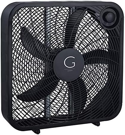 20" Box Fan, 3 Settings, Max Cooling Technology, Carry Handle, Black (G20BOX-BLK), alternate view 5
