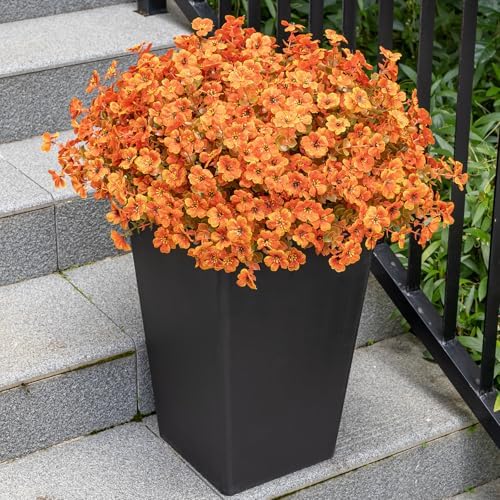 20 Bundles Artificial Fall Flowers for Outdoor, Fake Plants Autumn Decor, alternate view 5