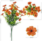 20 Bundles Artificial Flowers for Outdoor, Fake Plants Spring Decor, Orange, alternate view 2