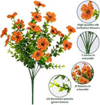 20 Bundles Artificial Flowers for Outdoor, Fake Plants Spring Decor, Orange, alternate view 3