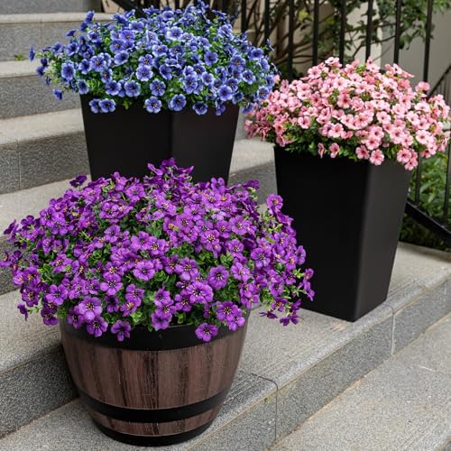 20 Bundles Artificial Flowers for Outdoor, Fake Plants Spring Decor, Pink in Pink, alternate view 5