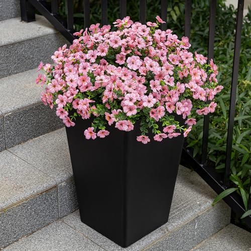 20 Bundles Artificial Flowers for Outdoor, Fake Plants Spring Decor, Pink in Pink, alternate view 6