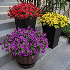 20 Bundles Artificial Flowers for Outdoor, Fake Plants Spring Decor, Yellow, alternate view 5