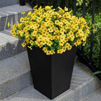 20 Bundles Artificial Flowers for Outdoor, Fake Plants Spring Decor, Yellow, alternate view 6