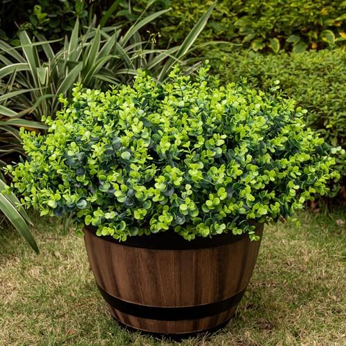 20 Bundles Artificial Plants for Outdoor Fake Plants for Spring Decoration, Faux Eucalyptus Plants for Planter