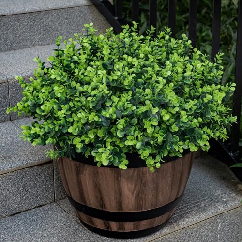 20 Bundles Artificial Plants for Outdoor Fake Plants for Spring Decoration, Faux Eucalyptus Plants for Planter, alternate