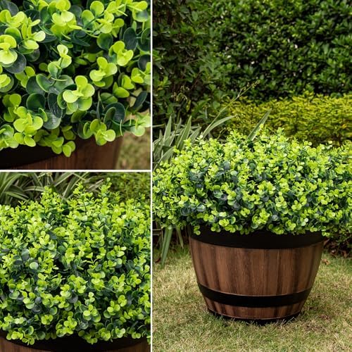 20 Bundles Artificial Plants for Outdoor Fake Plants for Spring Decoration, Faux Eucalyptus Plants for Planter, alternate