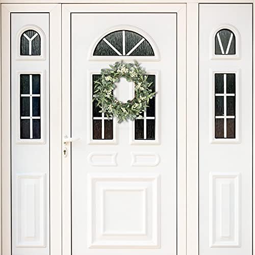 20'' Eucalyptus Wreath for Front Door Porch Decor, Spring Summer, alternate view 6