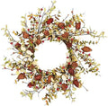 20" Fall Wreath for Front Door, Eucalyptus and Berry Decor
