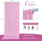 20 ft x 10 ft Wrinkle Free Baby Pink Backdrop Curtain for Parties, 4 Panels 5ftx10ft Polyester Photo Backdrop, alternate view