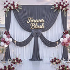 20 ft x 10 ft Wrinkle Free Charcoal Backdrop Curtain for Parties, Dark Grey Polyester Photo Backdrop Drapes for, alternate