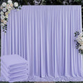 20 ft x 10 ft Wrinkle Free Lavender Backdrop Curtain for Parties, Polyester Light Purple Photo Backdrop Drapes 4