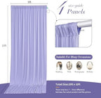 20 ft x 10 ft Wrinkle Free Lavender Backdrop Curtain for Parties, Polyester Light Purple Photo Backdrop Drapes 4, alternate