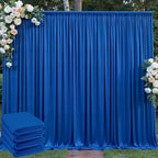20 ft x 8 ft Royal Blue Backdrop Curtain Panels, 4 Panels 5 ft x 8 ft Wrinkle Free Polyester Photography