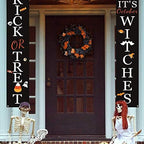 20" Halloween Wreath for Front Door, Golden and Black Maple Leaves, alternate view 2