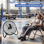 20’’ High Velocity Wall Mount and Floor Fan with Remote in Black, alternate view 5