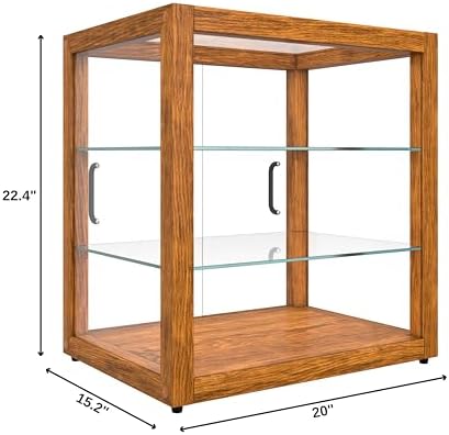 20 in. 3-Tier Light Wood Countertop Dry Bakery Display Case, Pastry, Cake and Cookie Display with Tempered Glass, alternate