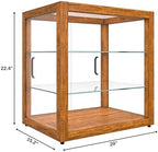 20 in. 3-Tier Light Wood Countertop Dry Bakery Display Case, Pastry, Cake and Cookie Display with Tempered Glass, alternate