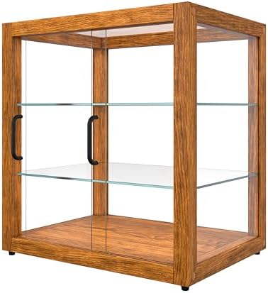 20 in. 3-Tier Light Wood Countertop Dry Bakery Display Case, Pastry, Cake and Cookie Display with Tempered Glass, alternate