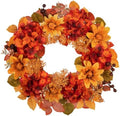 20 Inch Fall Orange Wreaths for Front Door Outside Autumn Wreath