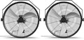 20 Inch High Velocity Wall Mount Fan with Rack, 3 Speed Industrial/Commercial Metal Ventilation Fan,2 Pack