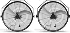 20 Inch High Velocity Wall Mount Fan with Rack, 3 Speed Industrial/Commercial Metal Ventilation Fan,2 Pack
