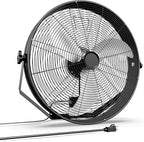 20 Inch High Velocity Wall Mount Fan with Rack, 3 Speed Industrial/Commercial Metal Ventilation Fan,2 Pack, alternate view 3
