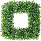 20 Inch Large Boxwood Wreath, Spring Summer Artificial Green Wreaths for Front Door Farmhous Wedding Window