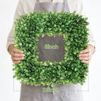 20 Inch Large Boxwood Wreath, Spring Summer Artificial Green Wreaths for Front Door Farmhous Wedding Window, alternate view 3