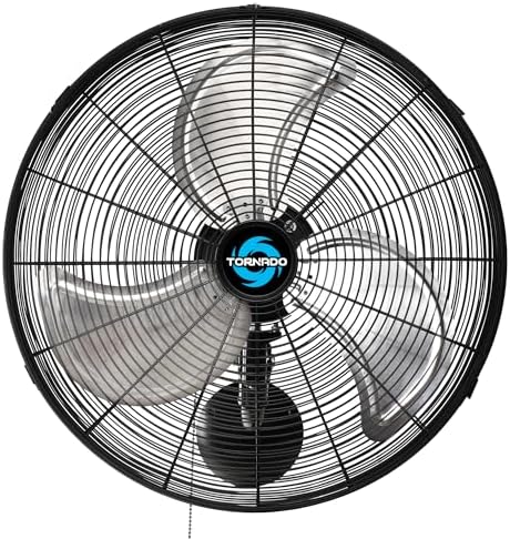 20 Inch Pro Series High Velocity Oscillating Wall Mount Fan For Industrial, Commercial, Residential Use 3 Speed