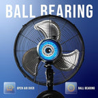 20 Inch Pro Series High Velocity Oscillating Wall Mount Fan For Industrial, Commercial, Residential Use 3 Speed, alternate