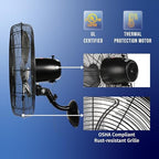 20 Inch Pro Series High Velocity Oscillating Wall Mount Fan For Industrial, Commercial, Residential Use 3 Speed, alternate