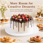 20 Inch Round Cake Drum 3-Pack,1/2" Thick Corrugated Greaseproof Cake Board in White, alternate view 7