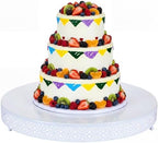 20 Inch Round Wedding Cake Stand for Cupcakes & Desserts, White in White