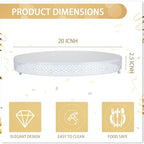 20 Inch Round Wedding Cake Stand for Cupcakes & Desserts, White in White, alternate view 2