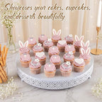 20 Inch Round Wedding Cake Stand for Cupcakes & Desserts, White in White, alternate view 5