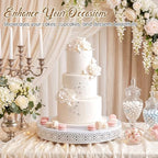 20 Inch Round Wedding Cake Stand for Cupcakes & Desserts, White in White, alternate view 6