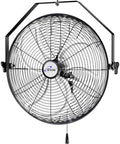 20 Inch Wall Mount Fan, 4750 CFM High Velocity Metal Fan with 3 Speeds, Sealed Motor & 360° Tilt, Heavy Duty