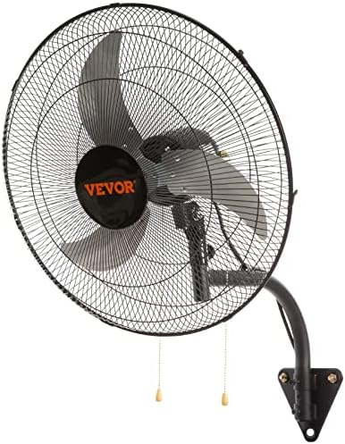 20 Inch Wall Mount Fan, Oscillating, 3-Speed, 4650 CFM
