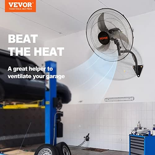 20 Inch Wall Mount Fan, Oscillating, 3-Speed, 4650 CFM, alternate view 4