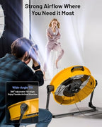 20 Inches 5703 CFM Heavy Duty High Velocity Barrel Floor Drum Fan With DC Brushless Motor, Stepless Speed, alternate view 5
