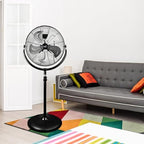 20" Industrial Heavy Duty Powerful and Quiet Metal High Velocity 360 Degree Tilting Pedistal Drum Fan, alternate view 2